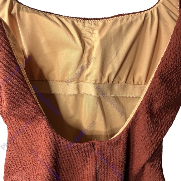 J.Crew One Piece Textured Swimsuit‎ Rust NWT Size 8 - Picture 3 of 7
